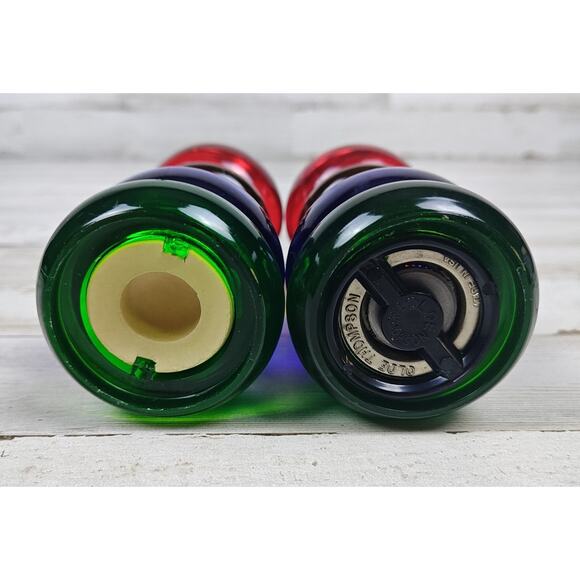 Olde Thompson Sunset Acrylic MultiColor Salt & Pepper Mill Shaker Set 80s VTG 5" - Picture 3 of 5